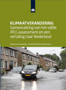150214-OmslagKlimaatverandering. Samenvatting van het vijfde IPCC-assessment en een vertaling naar Nederland.