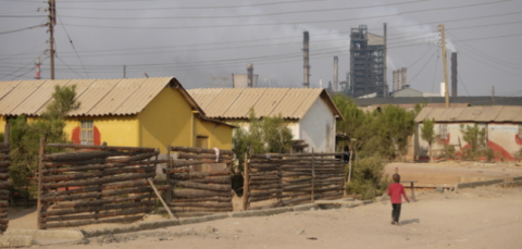 Kankoyo mijnwerkerswijk naast Mopani mijn, Zambia